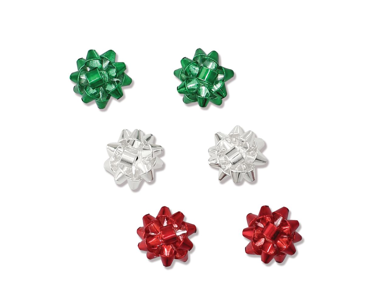 Trio Bows  Earrings   Christmas (PBB)