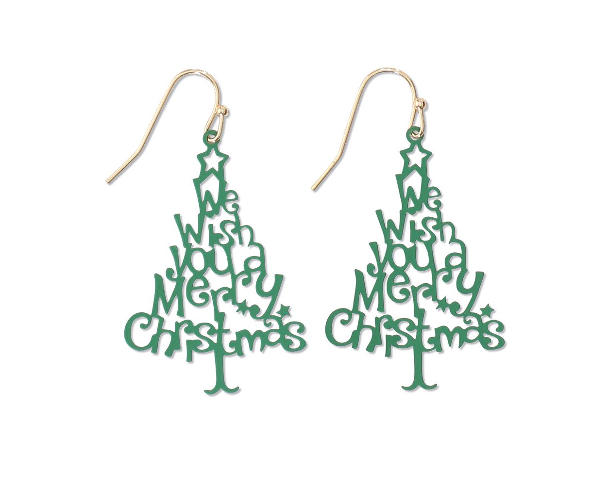 Green Christmas Tree  Earrings   Christmas (PBB)