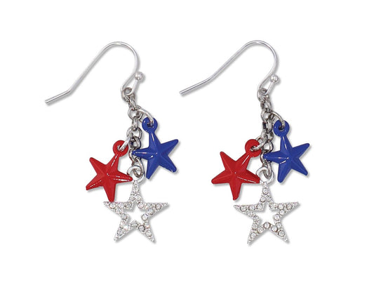 R/W/B Stars Earrings (PBB)
