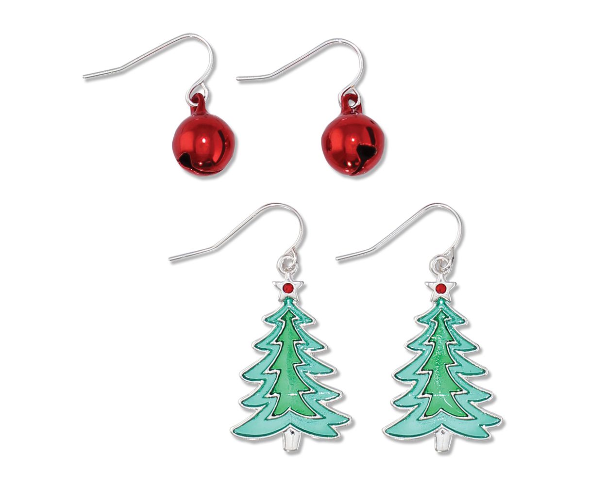 Tree & Ornament Duo Earrings Christmas (PBB)