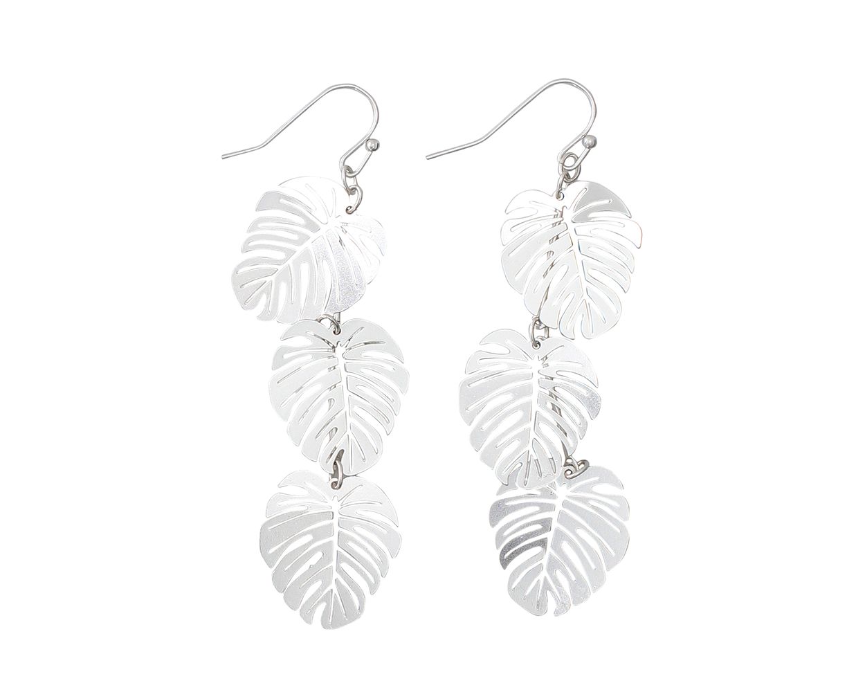 Silver Palm Leaves Earrings (PBB)