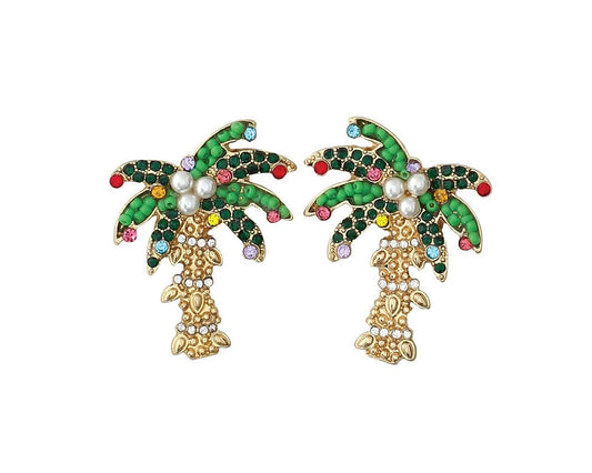 Fancy Palm Earrings Christmas (PBB)