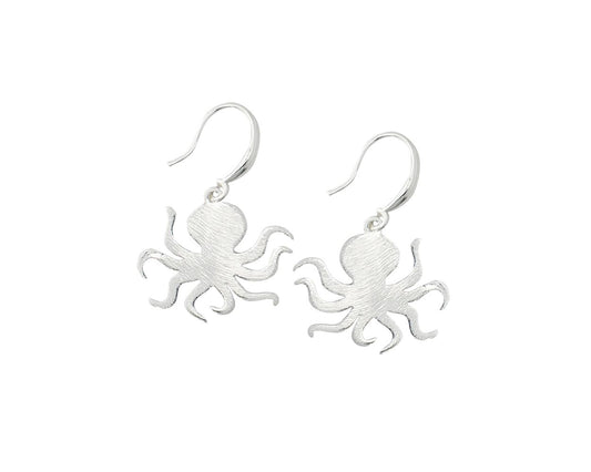 Silver Octopus Cutout Earrings (PBB)