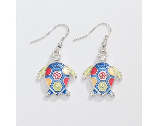 Colorful Turtle Earrings (PBB)