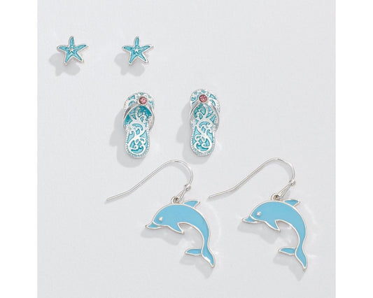 Trio - Shades of Aqua Earrings (PBB)