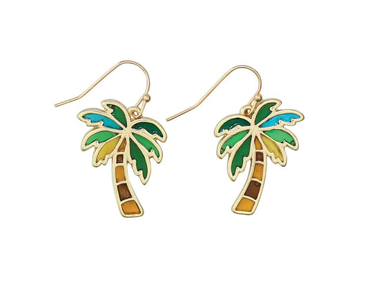 Colorful Palm Trees Earrings (PBB)