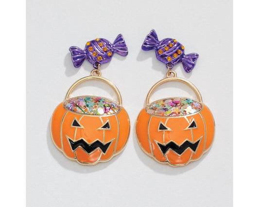 Jack-o'-Lanterns w/ Csndy Earring - Fall (PBB)