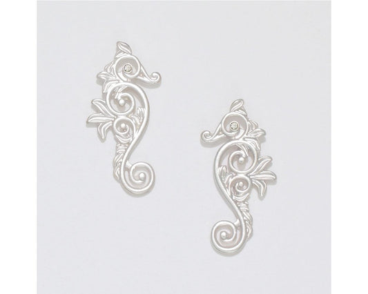 FancySilver Seahorses Earrings (PBB)