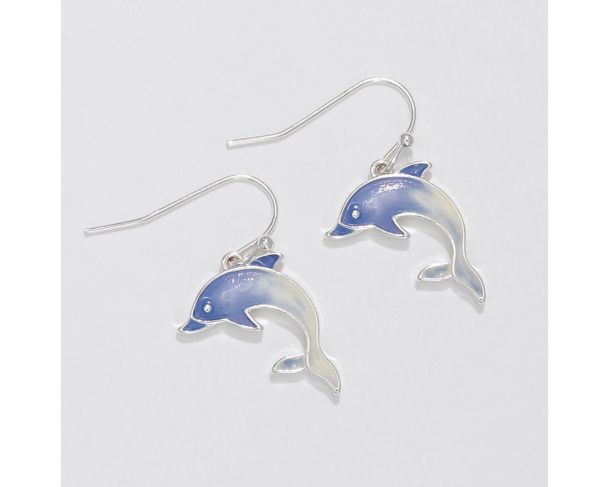 Blue/White Dolphins Earrings (PBB)