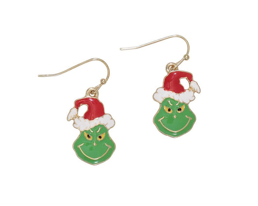 Grinch Earrings Christmas (PBB)