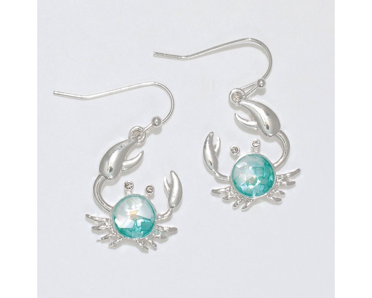 Aqua Crab Earrings (PBB)