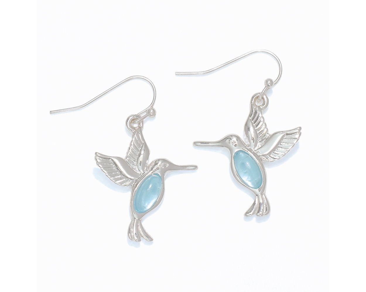 Aqua Hummingbird Earrings (PBB)