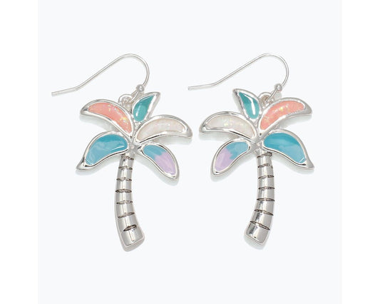 Multi-Color Plam Tree Earrings (PBB)
