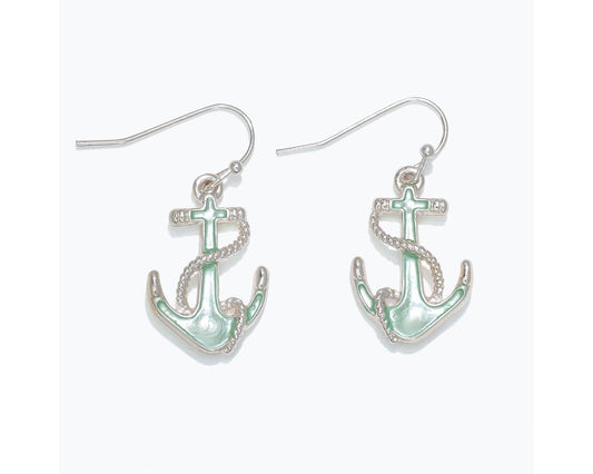 Soft Mint Anchor Earrings (PBB)