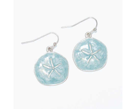 Aqua Sand Dollars Earrings (PBB)
