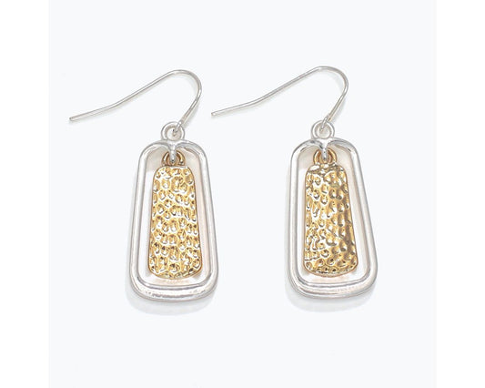 Oblong Two Toned Earrings (PBB)