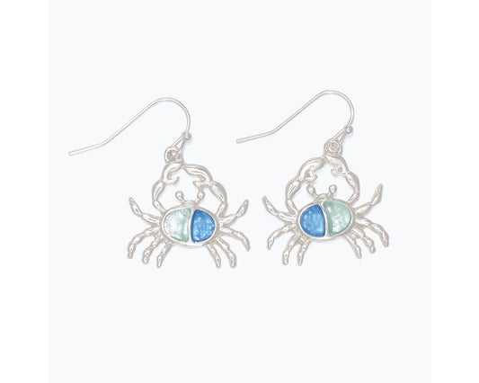 Blue & Aqua Crab Earrings (PBB)