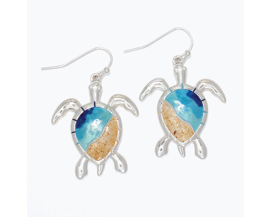 Sandy Beach Turtle Earrings (PBB)