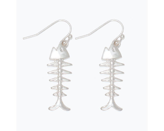 Silver Bonefish Earrings (PBB)