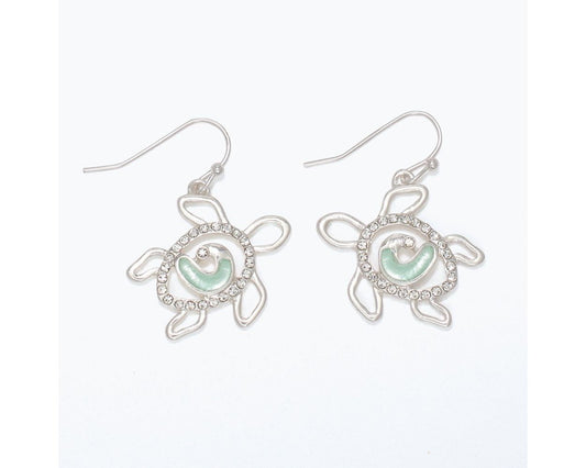 Mint Turtle w/ Crystal Earrings (PBB)