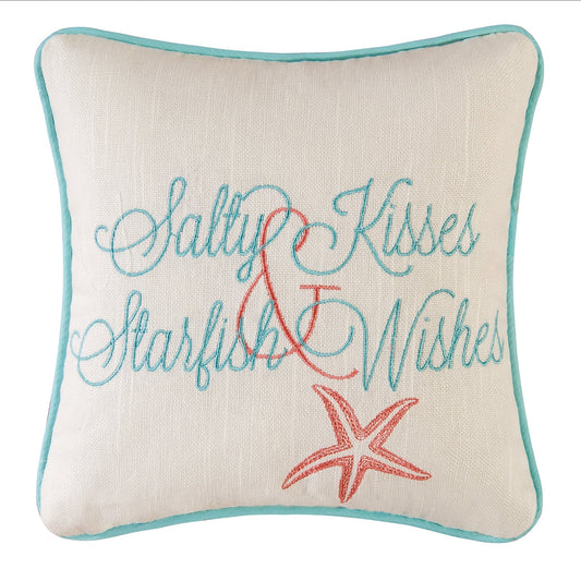 Salty Kisses & Starfish Wishes Pillow (CF)