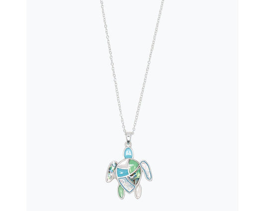 Stained Glass Turtle Necklace (PBB)