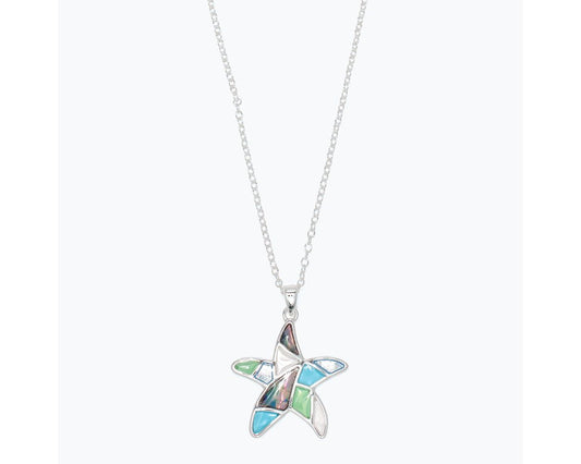 Stained Glass Star Fish Necklace (PBB)
