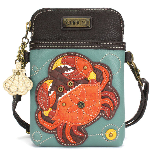 Orange Crab Cellphone Xbody Purse 5"x7.5" (CHB)