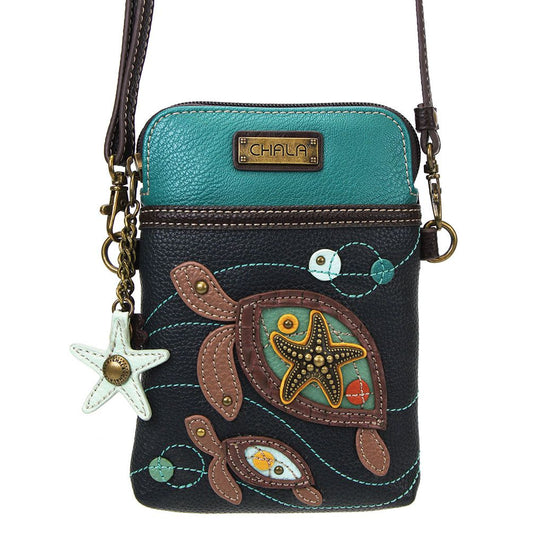 Two Turtles Cellphone Xbody Purse 5"x7.5" (CHB)