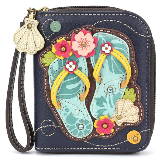 Fancy Flipflops Zip Around Wallet 5"x6" (CHB)