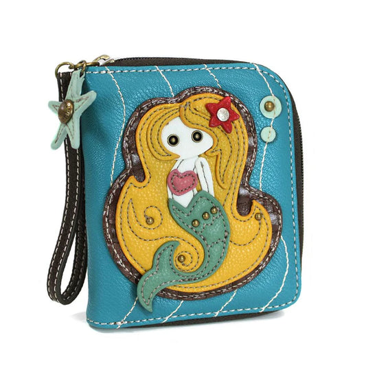 Mermaid Zip Around Wallet 5"x6" (CHB)