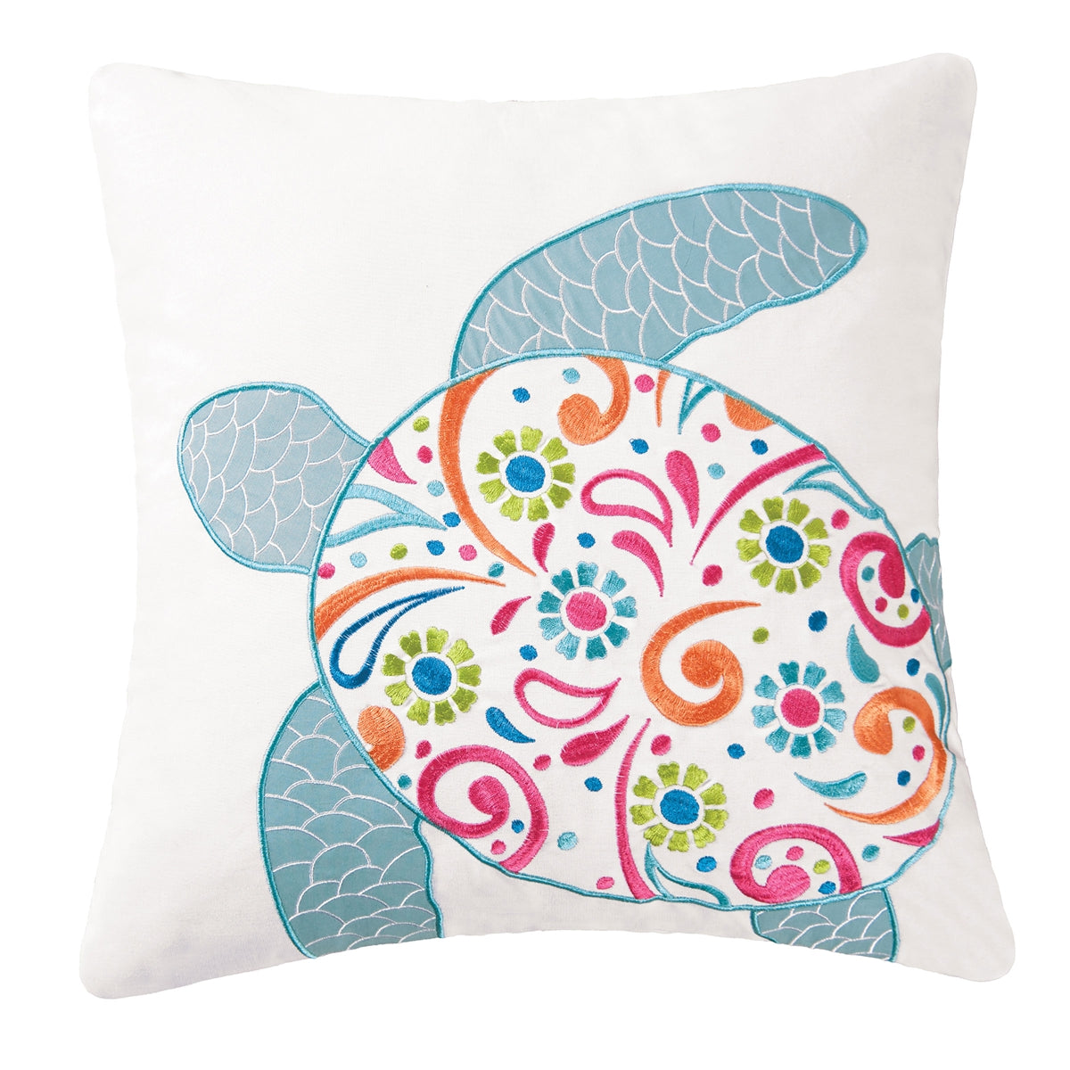 Turtle Pillow Bright Colors Pillow (CF)