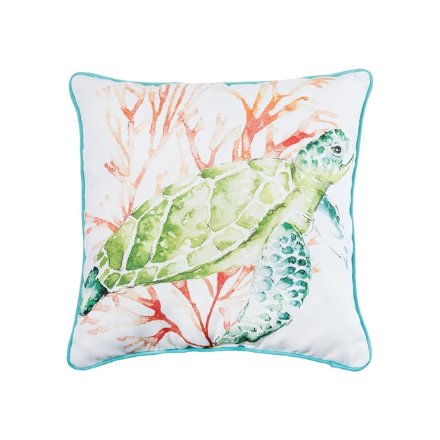 Colorful Sea Turtle Pillow (CF)