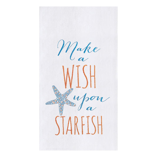 Make a Wish Flour Sack Kitchen Towel 18x27" (CF)