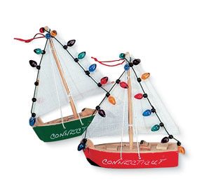 Lit Sailboat w/ Port Aransas Ornament (CSI)