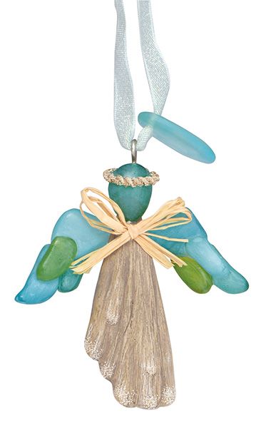 Sea Glass Look Angel Ornament (CSI)