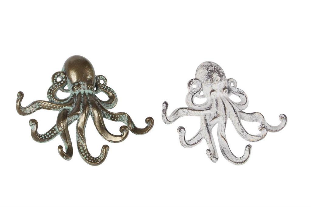 Cast Iron Octopus Hook 8" (various colors)