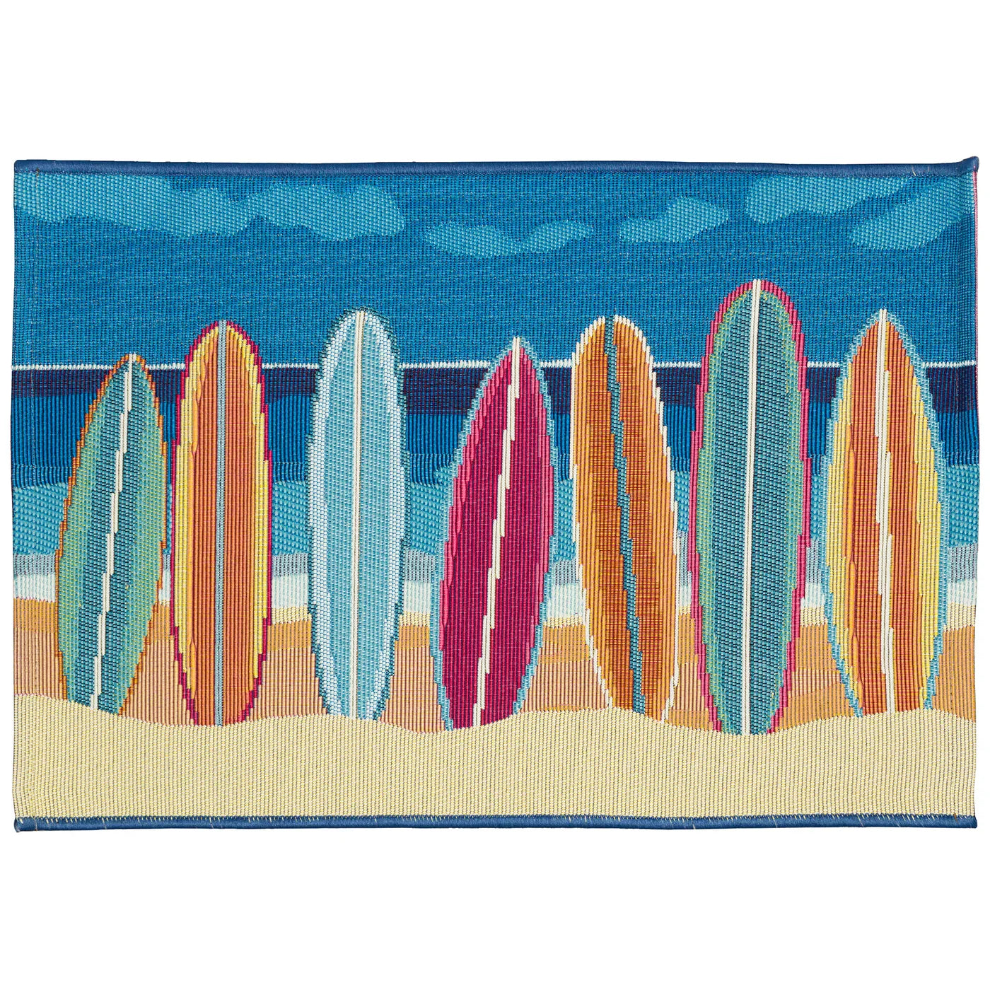 Bright Surfboards - 24x34.5 Non-Skid Indoor Outdoor Weaved Mat (TOI)