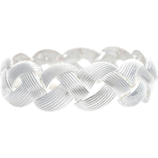 Silver Braided Look Bracelet (RJC)