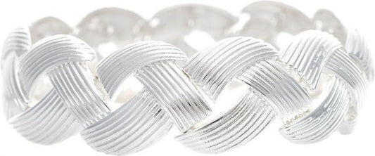 Silver Braided Look Bracelet (RJC)