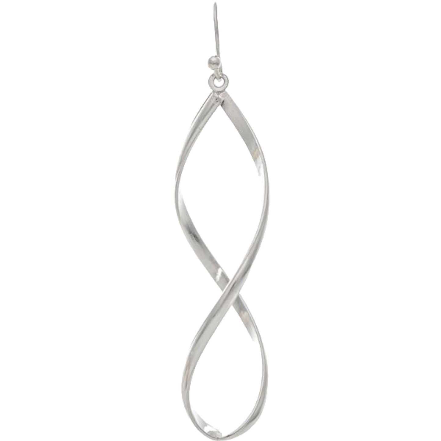 Silver Twisted Open Ellipse Earrings (RJC)