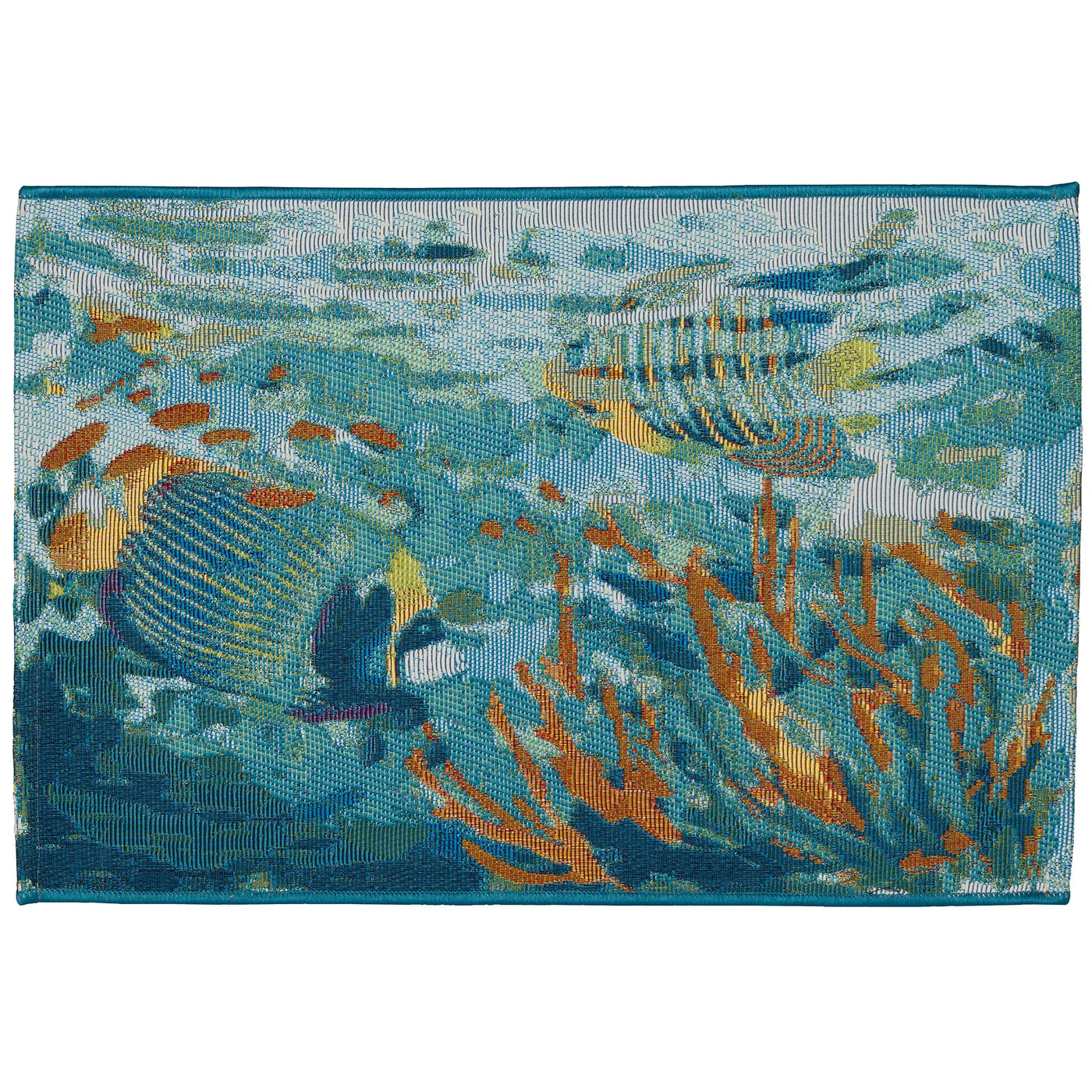 Tropical Fish - 24x34.5 Non-Skid Indoor Outdoor Weaved Mat (TOI)