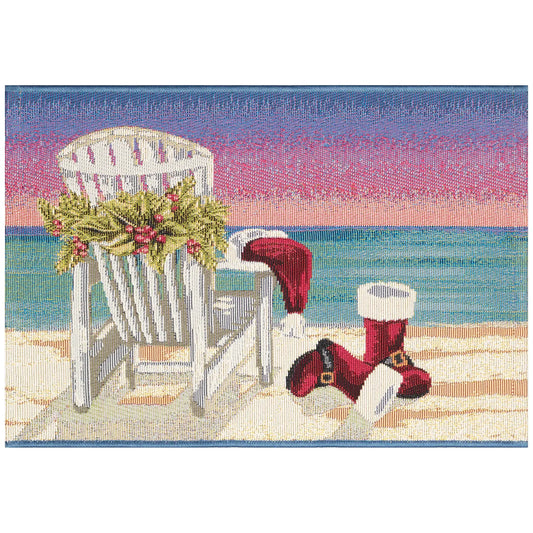 Santa Siesta -  24x34 Non-Skid Indoor Outdoor Weaved Mat (TOI)