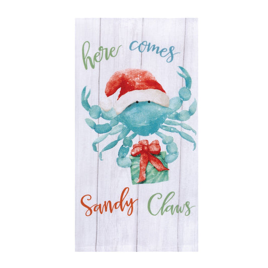 Sandy Claws 16x28 Terry Cloth Kitchen Towel (KDD)