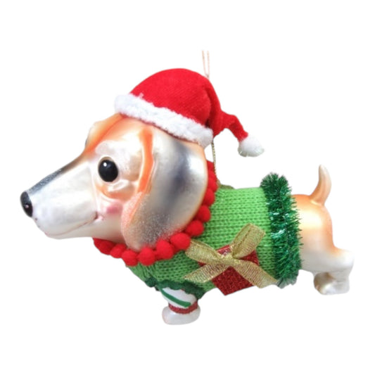 Cute Dog Glass Ornament (D2D)