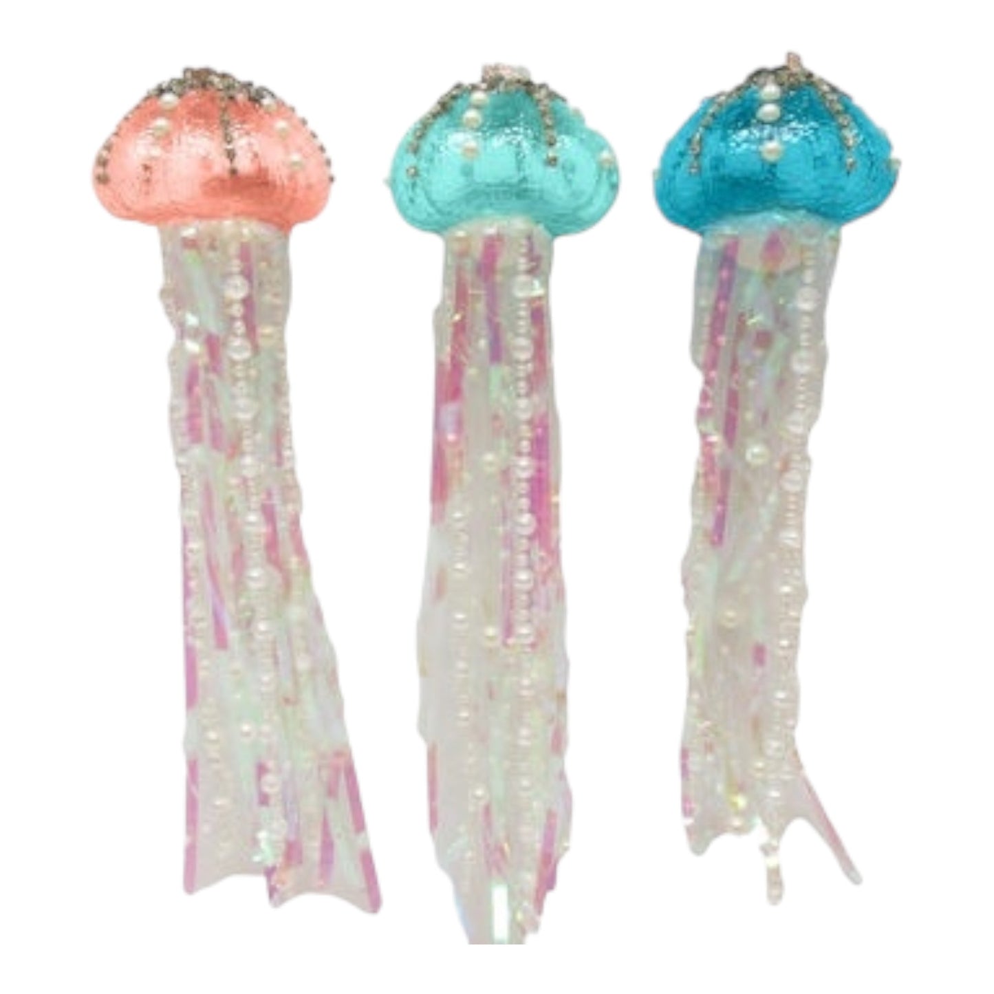 Jellyfish (Various Colorful) Glass Ornament (D2D)