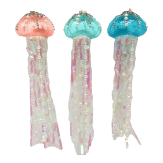 Jellyfish (Various Colorful) Glass Ornament (D2D)