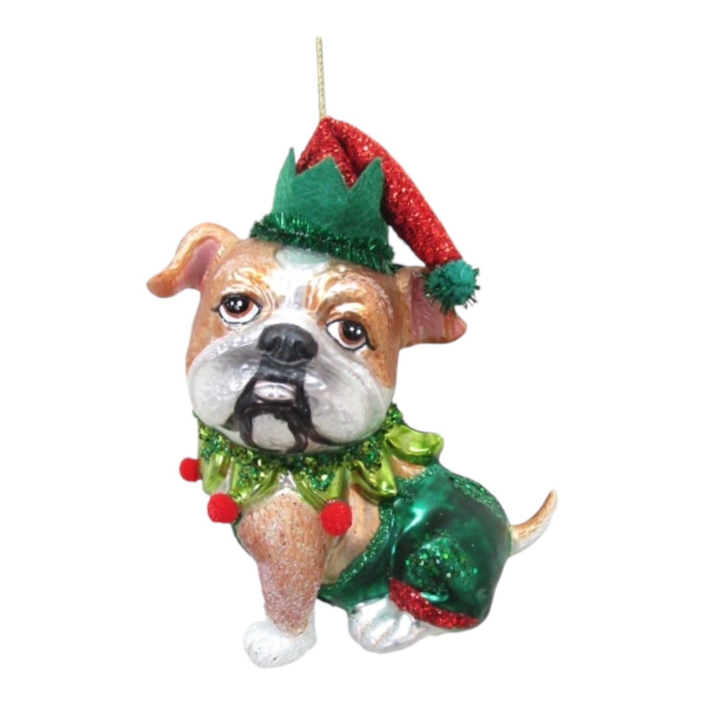 Bulldog Dave Glass Ornament (D2D)