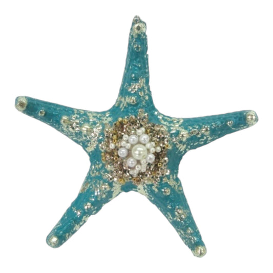 Blue Starfish Glass Ornament (D2D)