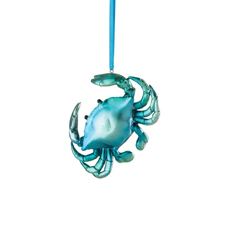 Blue Iridescent Crab Ornament (GII)